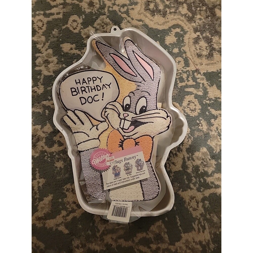 Vintage 1989 Wilton Bugs Bunny Looney Toons Cake Pan Mold 2105-8253 Easter